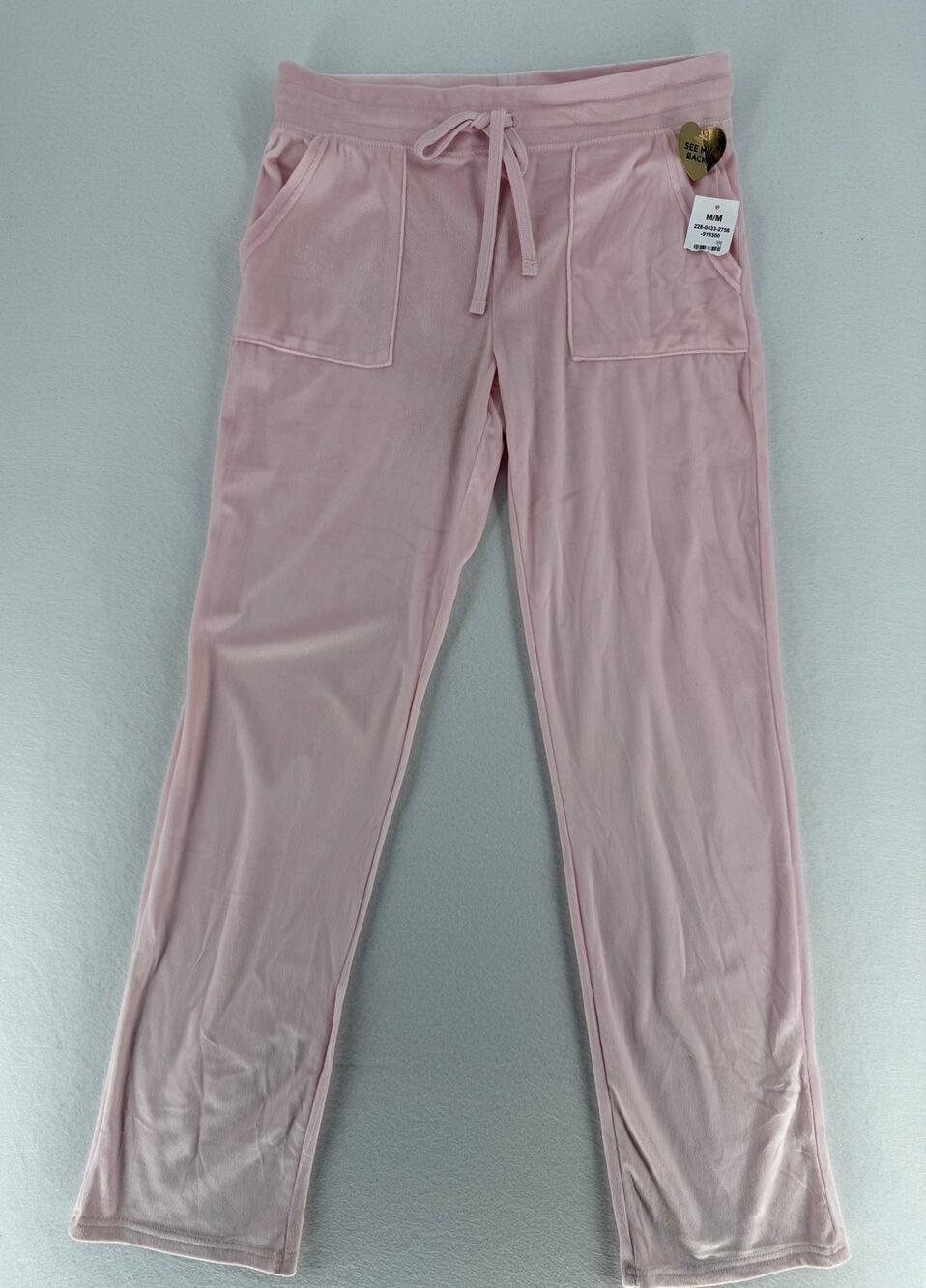 Juicy Couture Womens M Pink Velour Rhinestone Bling Track Pants Y2K NWT